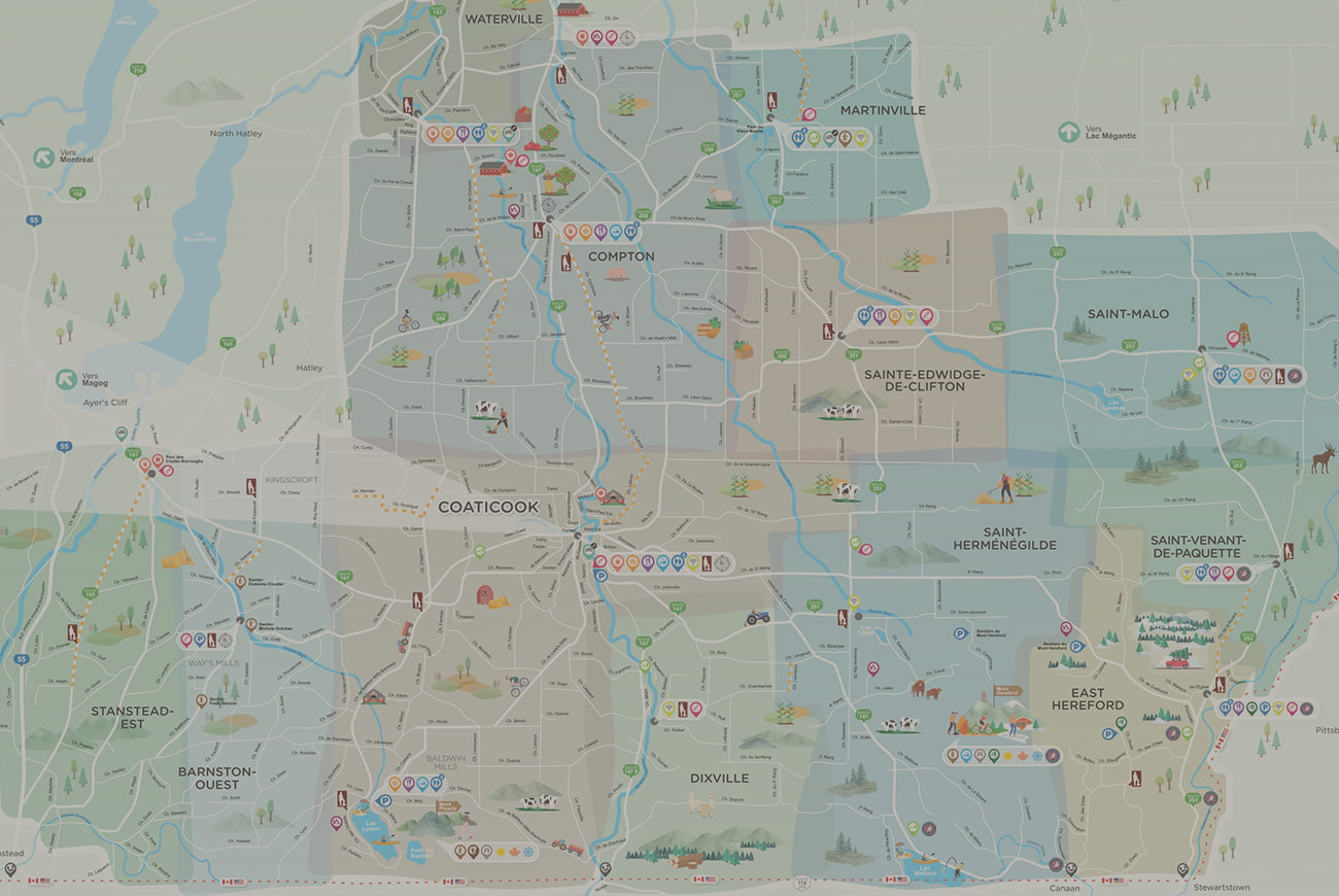 Carte touristique interactive de la Vallée de la Coaticook Carte touristique interactive de la Vallée de la Coaticook
